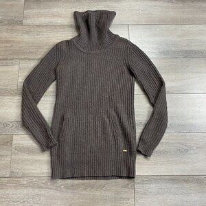 ROOTS Turtleneck Sweater Sz XS Wool Blend Knitted Brown